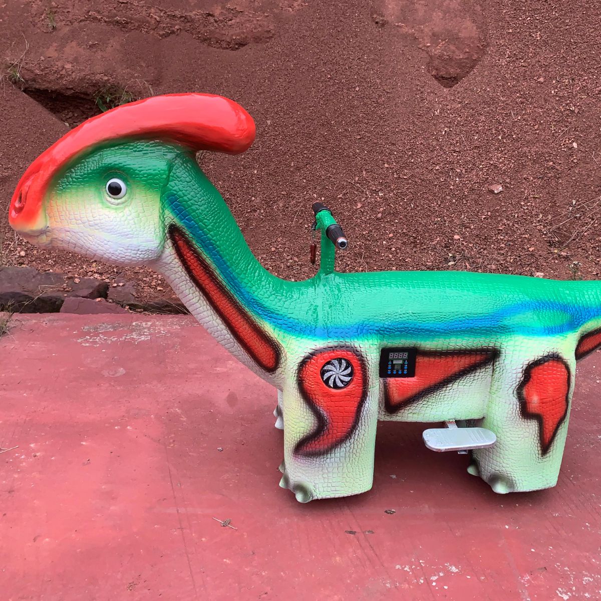 YIFENG Dinosaur Scooter Parasaurolophus Battery ride Car