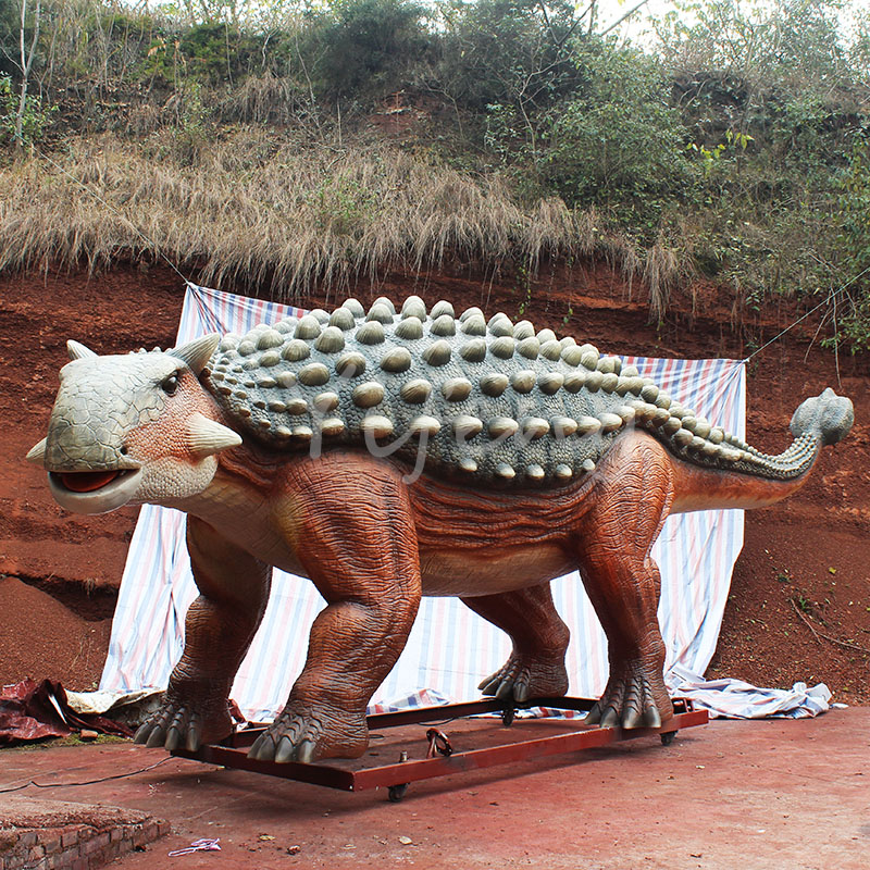 Lifelike Ankylosaurus Size Animatronic Dinosaur For Exhibition