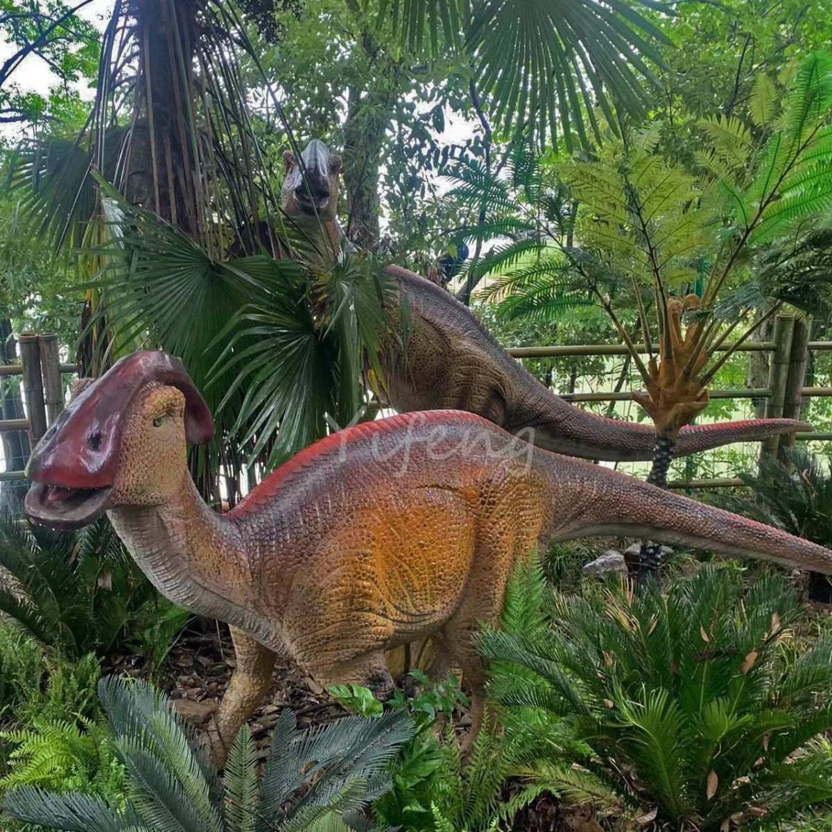 Realistic Animatronic Parasaurolophus Model