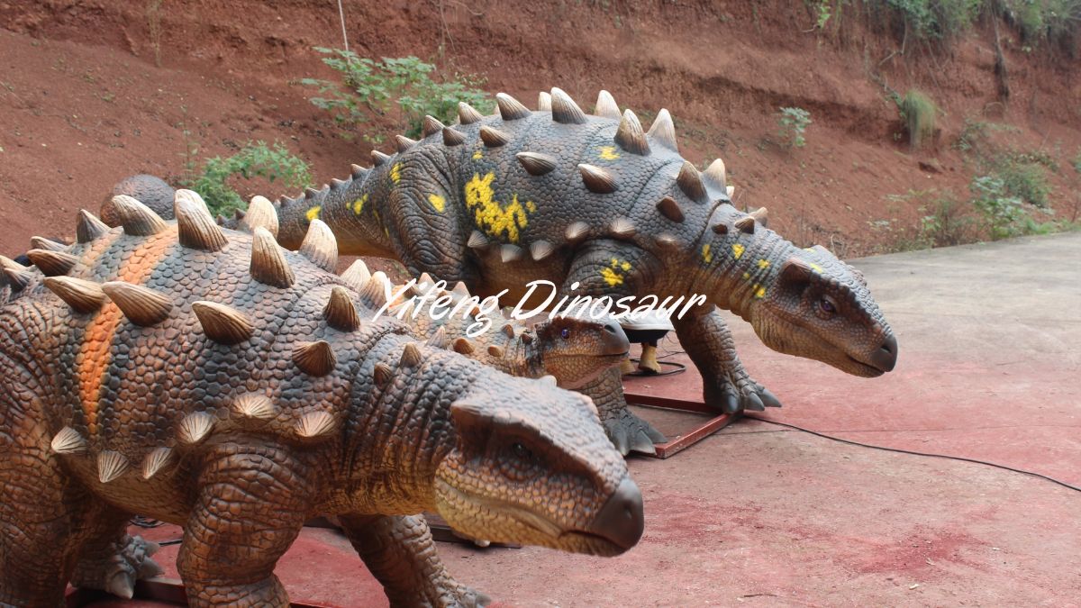 Customizable 5M Animatronic Ankylosaurus Group for Dinosaur Themed Park